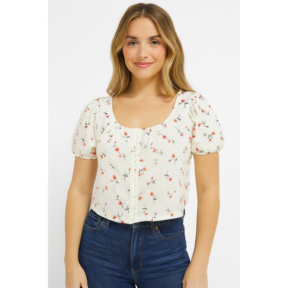Notebuk Junior Girls Floral short sleeve shirt size XL